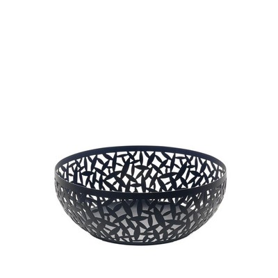 cactus! perforated fruit bowl in colored steel and resin, black